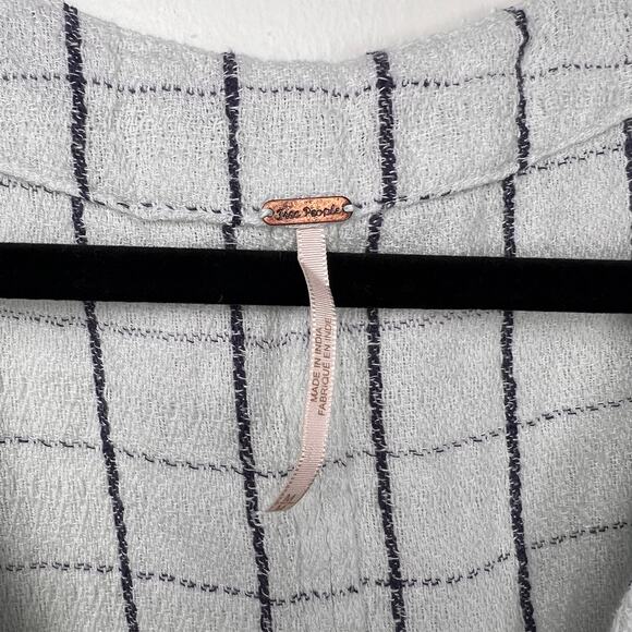 Free People Gray Striped Blouse - Picture 3 of 5